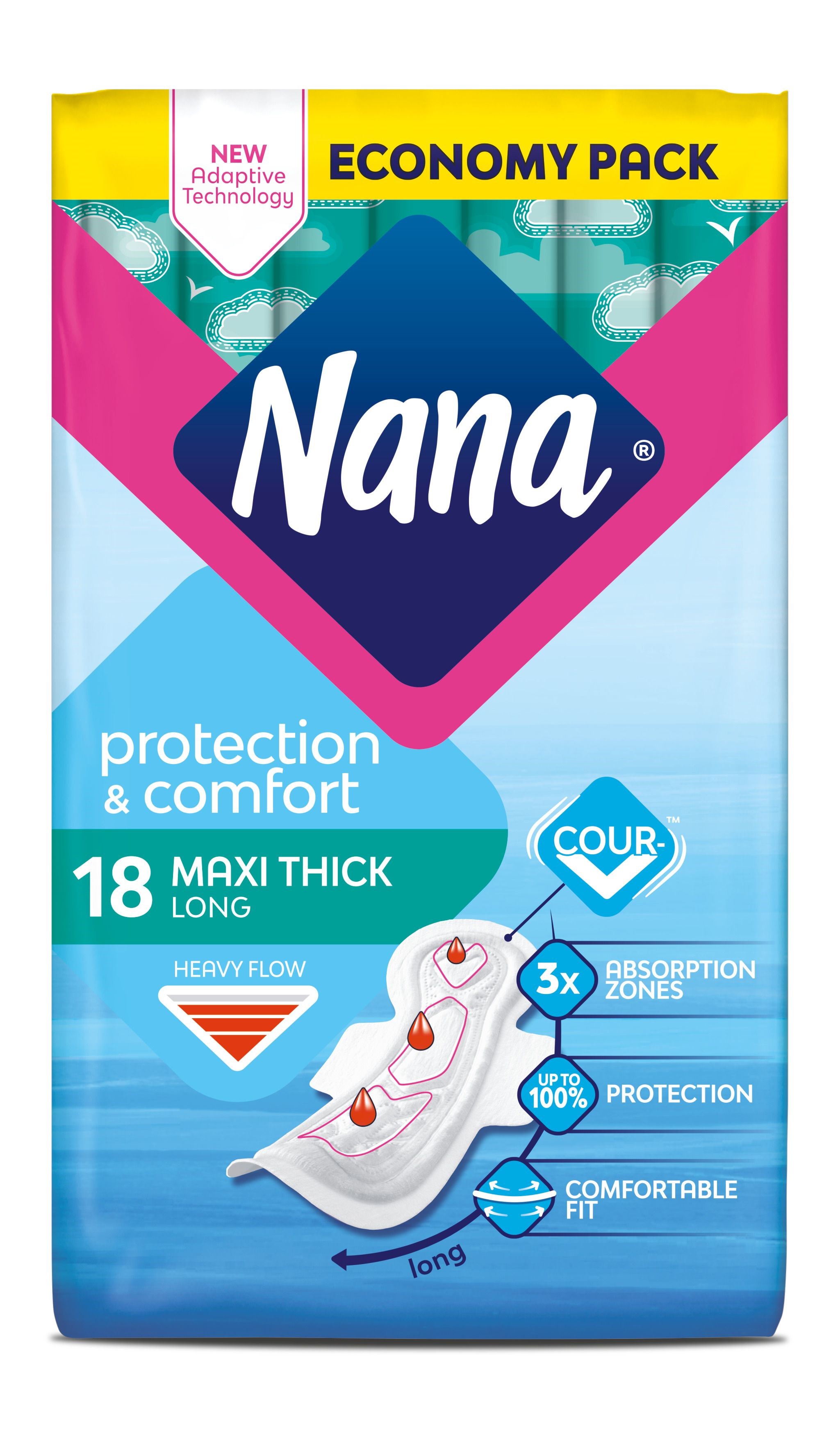 نانا ماكسي سميكة طويلة 18 فوطة