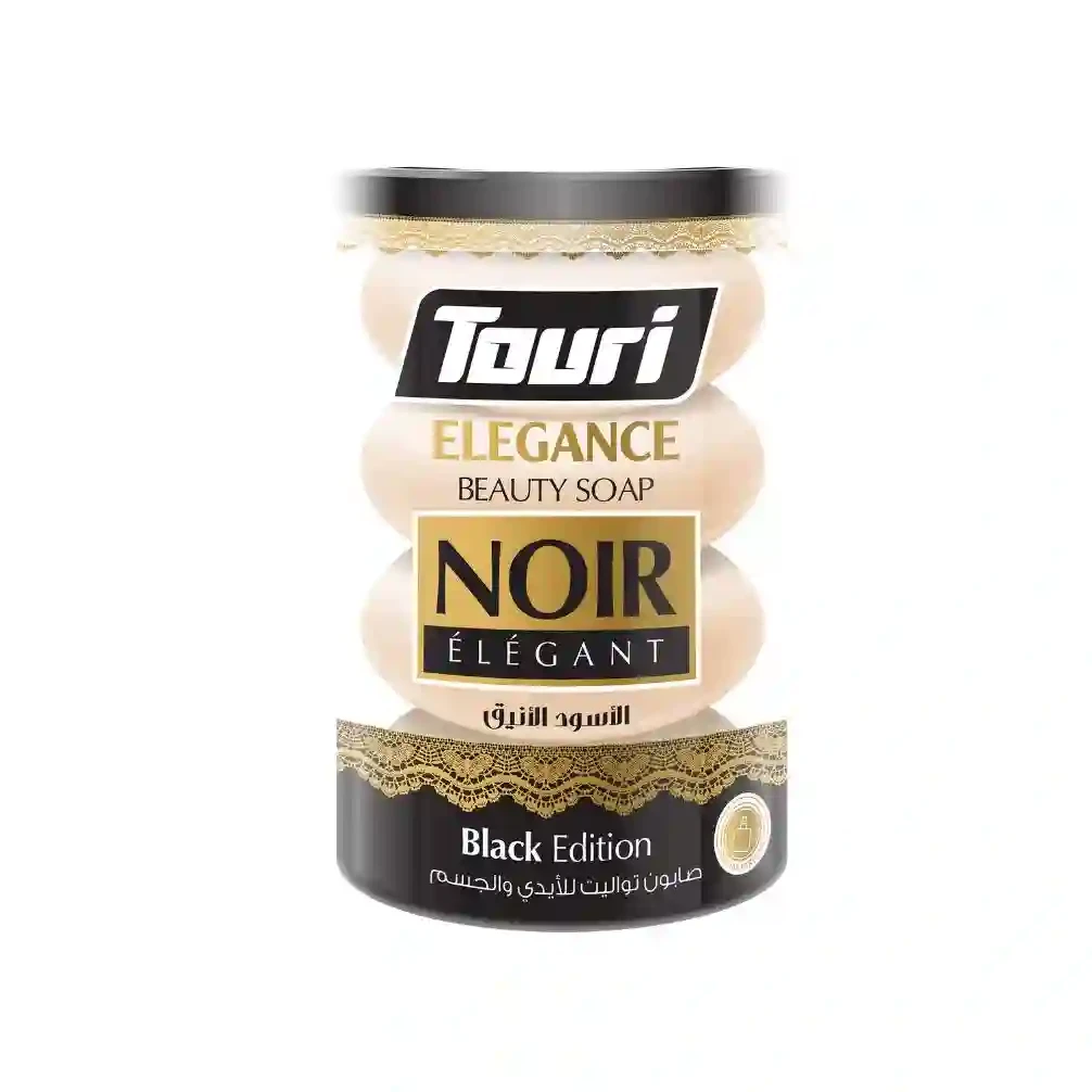 صابون توري 4 قطع أسود أنيق 100 غ